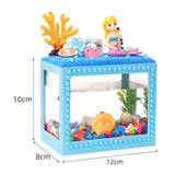 Maxbell DIY Aquarium for Kids Micro Blocks Art Craft Kit Desktop Decoration Ornament Mermaid