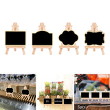 Maxbell 5 Pieces Blackboard Wedding Signs Wooden with Stands for Cafe Birthday Rectangle