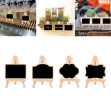 Maxbell 5 Pieces Blackboard Wedding Signs Wooden with Stands for Cafe Birthday Rectangle