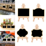 Maxbell 5 Pieces Blackboard Wedding Signs Wooden with Stands for Cafe Birthday Rectangle