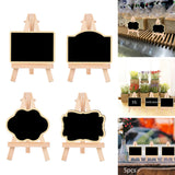 Maxbell 5 Pieces Blackboard Wedding Signs Wooden with Stands for Cafe Birthday Rectangle