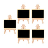 Maxbell 5 Pieces Blackboard Wedding Signs Wooden with Stands for Cafe Birthday Rectangle