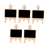Maxbell 5 Pieces Blackboard Wedding Signs Wooden with Stands for Cafe Birthday Rectangle