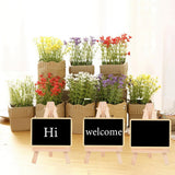 Maxbell 5 Pieces Blackboard Wedding Signs Wooden with Stands for Cafe Birthday Rectangle