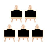 Maxbell 5 Pieces Blackboard Wedding Signs Wooden with Stands for Cafe Birthday Arched