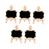 Maxbell 5 Pieces Blackboard Wedding Signs Wooden with Stands for Cafe Birthday Wave