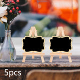 Maxbell 5 Pieces Blackboard Wedding Signs Wooden with Stands for Cafe Birthday Wave