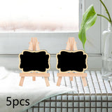 Maxbell 5 Pieces Blackboard Wedding Signs Wooden with Stands for Cafe Birthday Wave