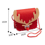 Maxbell Lovely DIY Shoulder Bag Making Kit Sewing Hand Bag Small for Women Holiday Red Elks