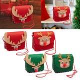 Maxbell Lovely DIY Shoulder Bag Making Kit Sewing Hand Bag Small for Women Holiday Red Elks