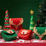 Maxbell Lovely DIY Shoulder Bag Making Kit Sewing Hand Bag Small for Women Holiday Red Elks