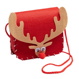 Maxbell Lovely DIY Shoulder Bag Making Kit Sewing Hand Bag Small for Women Holiday Red Elks