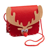Maxbell Lovely DIY Shoulder Bag Making Kit Sewing Hand Bag Small for Women Holiday Red Elks