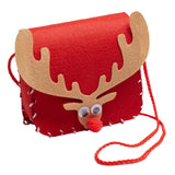 Maxbell Lovely DIY Shoulder Bag Making Kit Sewing Hand Bag Small for Women Holiday Red Elks