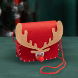 Maxbell Lovely DIY Shoulder Bag Making Kit Sewing Hand Bag Small for Women Holiday Red Elks