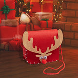Maxbell Lovely DIY Shoulder Bag Making Kit Sewing Hand Bag Small for Women Holiday Red Elks
