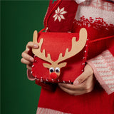 Maxbell Lovely DIY Shoulder Bag Making Kit Sewing Hand Bag Small for Women Holiday Red Elks