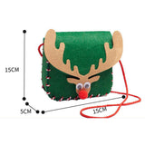 Maxbell Lovely DIY Shoulder Bag Making Kit Sewing Hand Bag Small for Women Holiday Green Elk