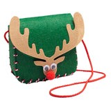 Maxbell Lovely DIY Shoulder Bag Making Kit Sewing Hand Bag Small for Women Holiday Green Elk
