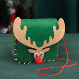 Maxbell Lovely DIY Shoulder Bag Making Kit Sewing Hand Bag Small for Women Holiday Green Elk