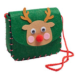 Maxbell Lovely DIY Shoulder Bag Making Kit Sewing Hand Bag Small for Women Holiday Green Deers