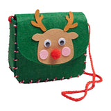 Maxbell Lovely DIY Shoulder Bag Making Kit Sewing Hand Bag Small for Women Holiday Green Deers