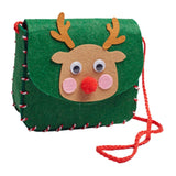 Maxbell Lovely DIY Shoulder Bag Making Kit Sewing Hand Bag Small for Women Holiday Green Deers