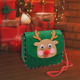 Maxbell Lovely DIY Shoulder Bag Making Kit Sewing Hand Bag Small for Women Holiday Green Deers