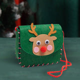 Maxbell Lovely DIY Shoulder Bag Making Kit Sewing Hand Bag Small for Women Holiday Green Deers