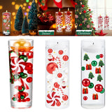 Maxbell DIY Christmas Vase Filler Pearl Gift Table with Cup Cabinet Floating Candles Candy