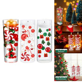 Maxbell DIY Christmas Vase Filler Pearl Gift Table with Cup Cabinet Floating Candles Candy