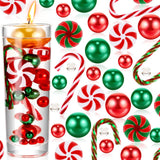 Maxbell DIY Christmas Vase Filler Pearl Gift Table with Cup Cabinet Floating Candles Candy