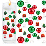 Maxbell DIY Christmas Vase Filler Pearl Gift Table with Cup Cabinet Floating Candles Christmas Tree