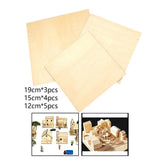 Maxbell 12x Wood Canvas Boards Unfinished Basswood Panel Kit for Painting Drawing