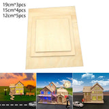 Maxbell 12x Wood Canvas Boards Unfinished Basswood Panel Kit for Painting Drawing