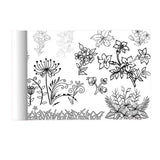 Maxbell Coloring Paper Roll Wall Coloring Sheets for Toddler Home Boys Girl Floral series