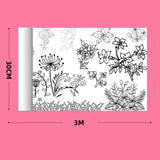 Maxbell Coloring Paper Roll Wall Coloring Sheets for Toddler Home Boys Girl Floral series