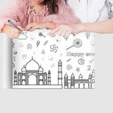 Maxbell Coloring Paper Roll Wall Coloring Sheets for Toddler Home Boys Girl Castle Series