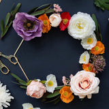 Maxbell Portable Metal Floral Hoop Crafts Hexagon Garland Frame for Wedding Festival