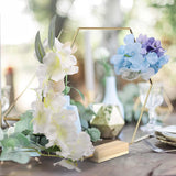 Maxbell Portable Metal Floral Hoop Crafts Hexagon Garland Frame for Wedding Festival