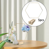 Maxbell Portable Metal Floral Hoop Crafts Hexagon Garland Frame for Wedding Festival