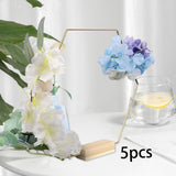 Maxbell Portable Metal Floral Hoop Crafts Hexagon Garland Frame for Wedding Festival