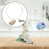 Maxbell Portable Metal Floral Hoop Crafts Hexagon Garland Frame for Wedding Festival