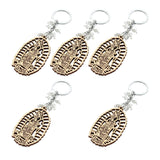 Maxbell 5Pcs Baptism Keychain Baptism Souvenir Recuerdos DE Bautizo for Baptism Boy White Beads
