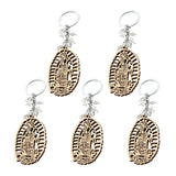 Maxbell 5Pcs Baptism Keychain Baptism Souvenir Recuerdos DE Bautizo for Baptism Boy White Beads