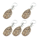 Maxbell 5Pcs Baptism Keychain Baptism Souvenir Recuerdos DE Bautizo for Baptism Boy White Beads