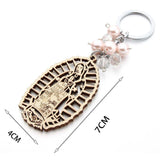 Maxbell 5Pcs Baptism Keychain Baptism Souvenir Recuerdos DE Bautizo for Baptism Boy Pink Beads