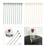 Maxbell 10Pcs Flower Stems Arrangement DIY Craft Branch for Wedding Party Decor green