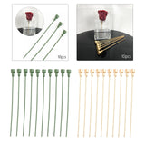 Maxbell 10Pcs Flower Stems Arrangement DIY Craft Branch for Wedding Party Decor green