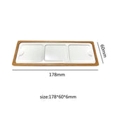 Maxbell 3 Grids Color Pallet Crafts Mixing Tray Creative Art Holder Poster Wooden